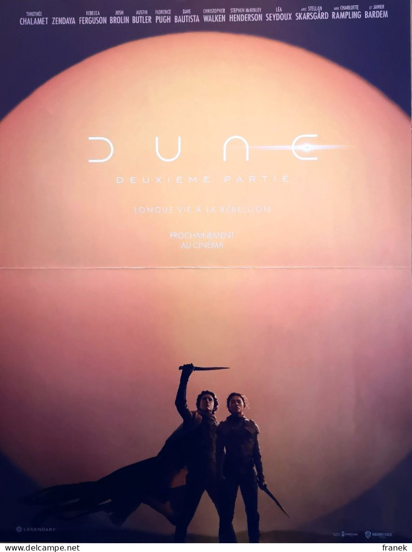 Affiche De Cinéma " DUNE 2"  Format 120X160cm - Plakate & Poster