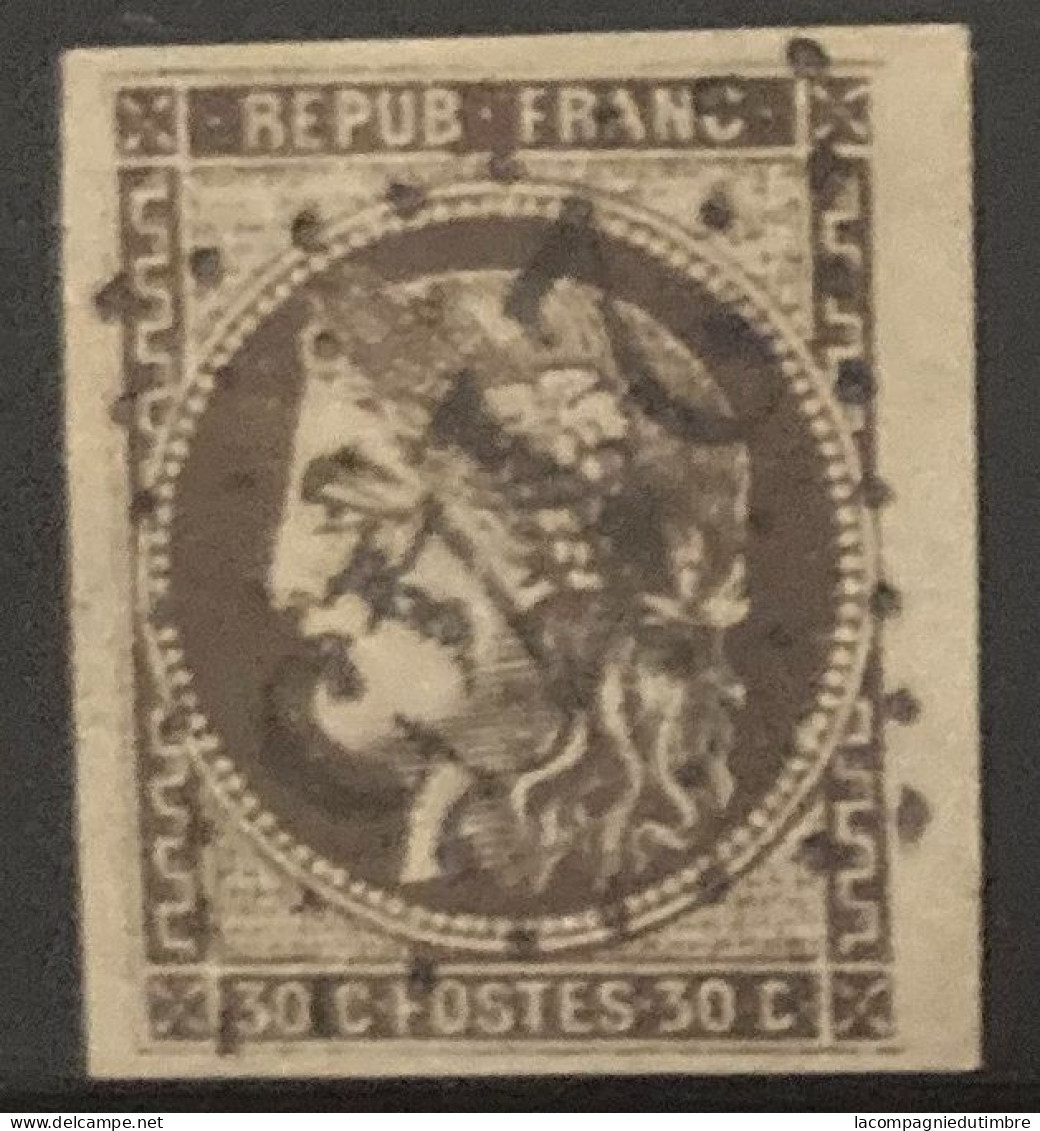France Bordeaux YT N° 47 Oblitéré. TB Et Signé Calves. - 1870 Ausgabe Bordeaux