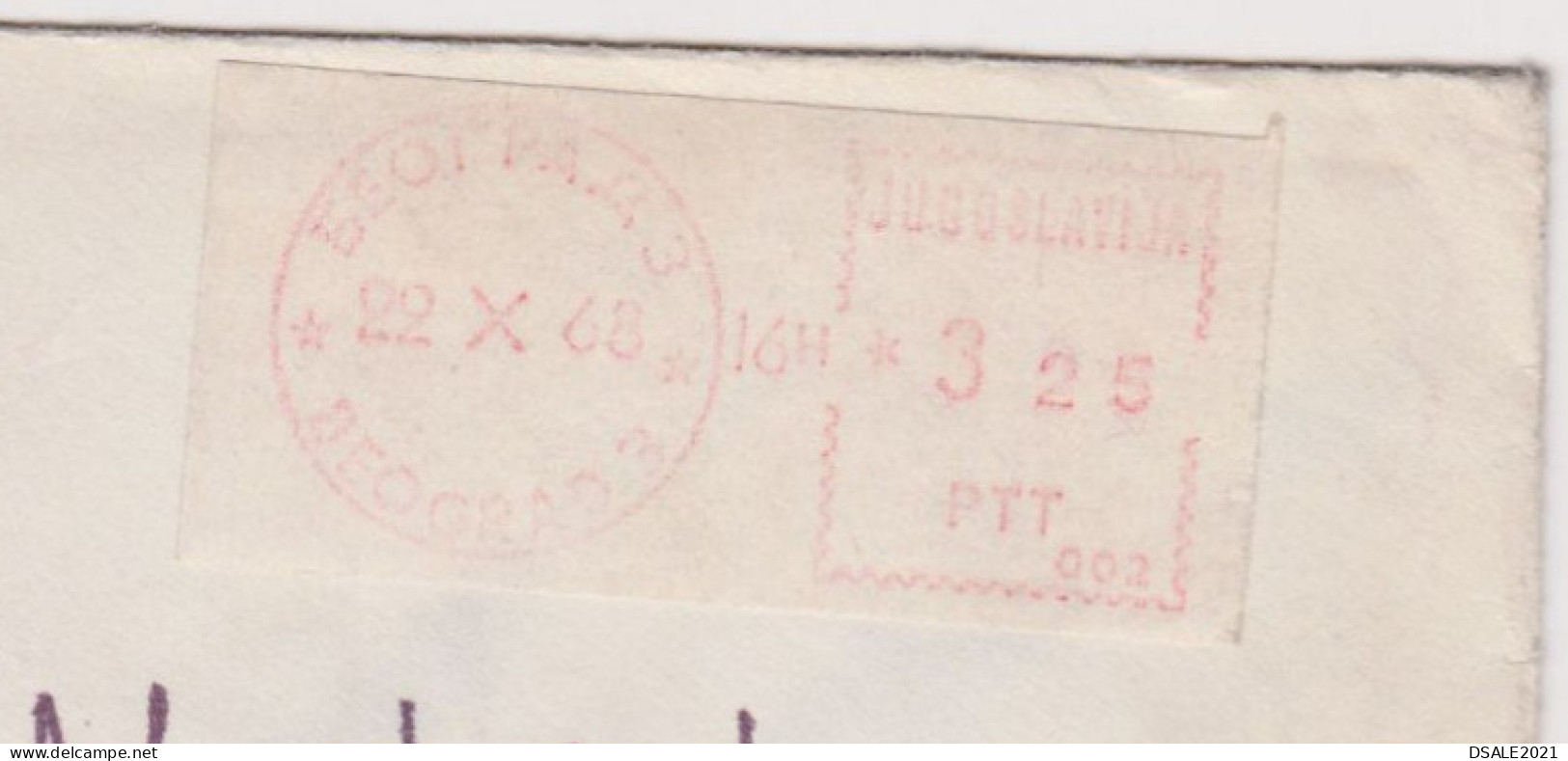 Yugoslavia 1960s Registered Cover EMA METER BEOGRAD, Sent Abroad To Bulgaria (941) - Storia Postale