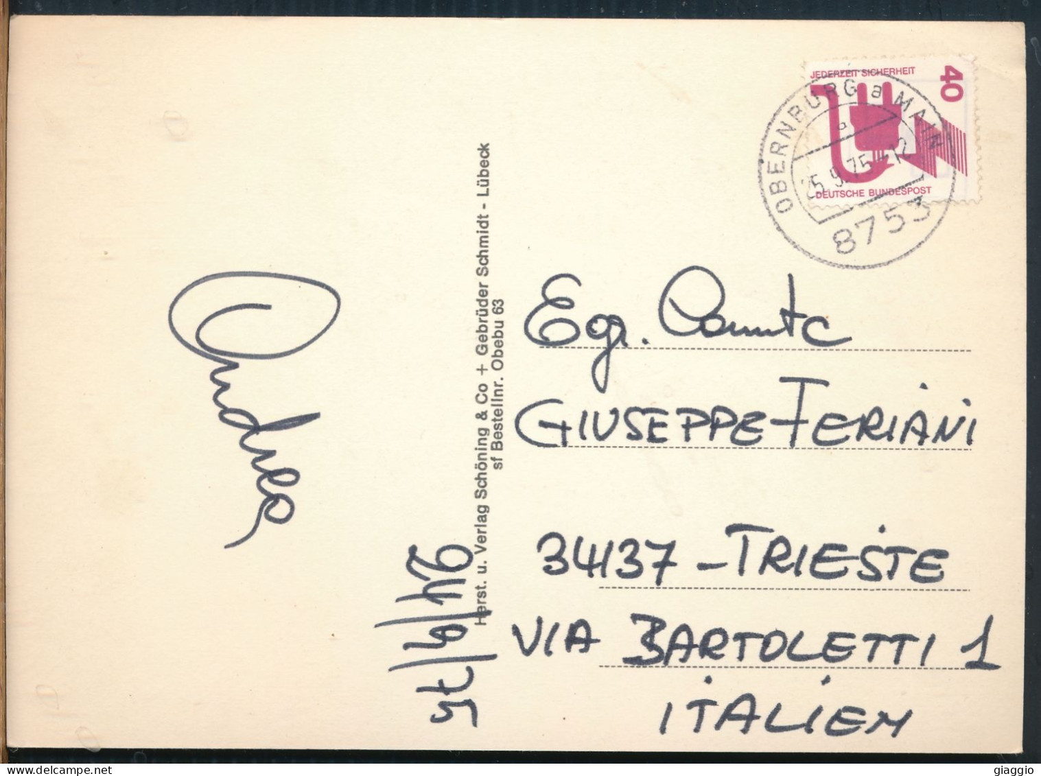 °°° 31081 - GERMANY - OBERNBURG AM MAIN - VIEWS - 1967 With Stamps °°° - Andere & Zonder Classificatie