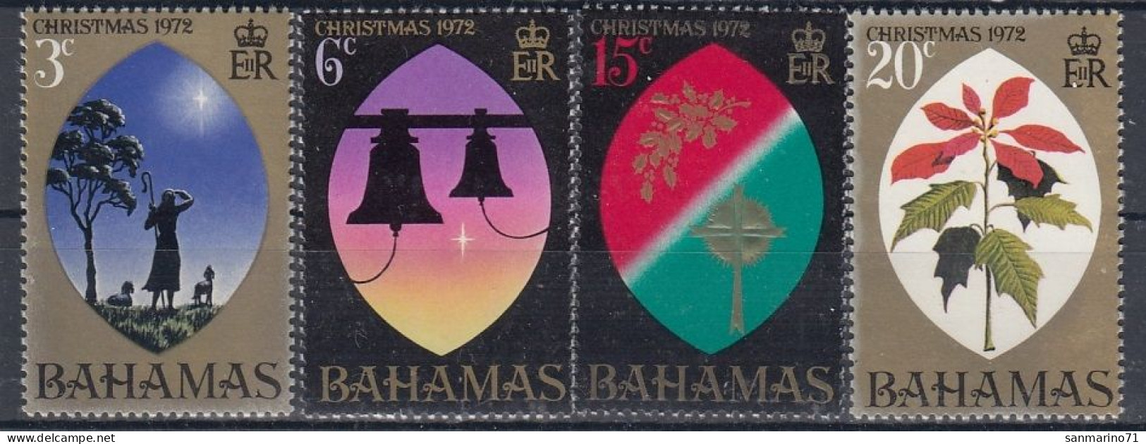 BAHAMAS 344-347,unused,Christmas 1972 (**) - Bahamas (1973-...)