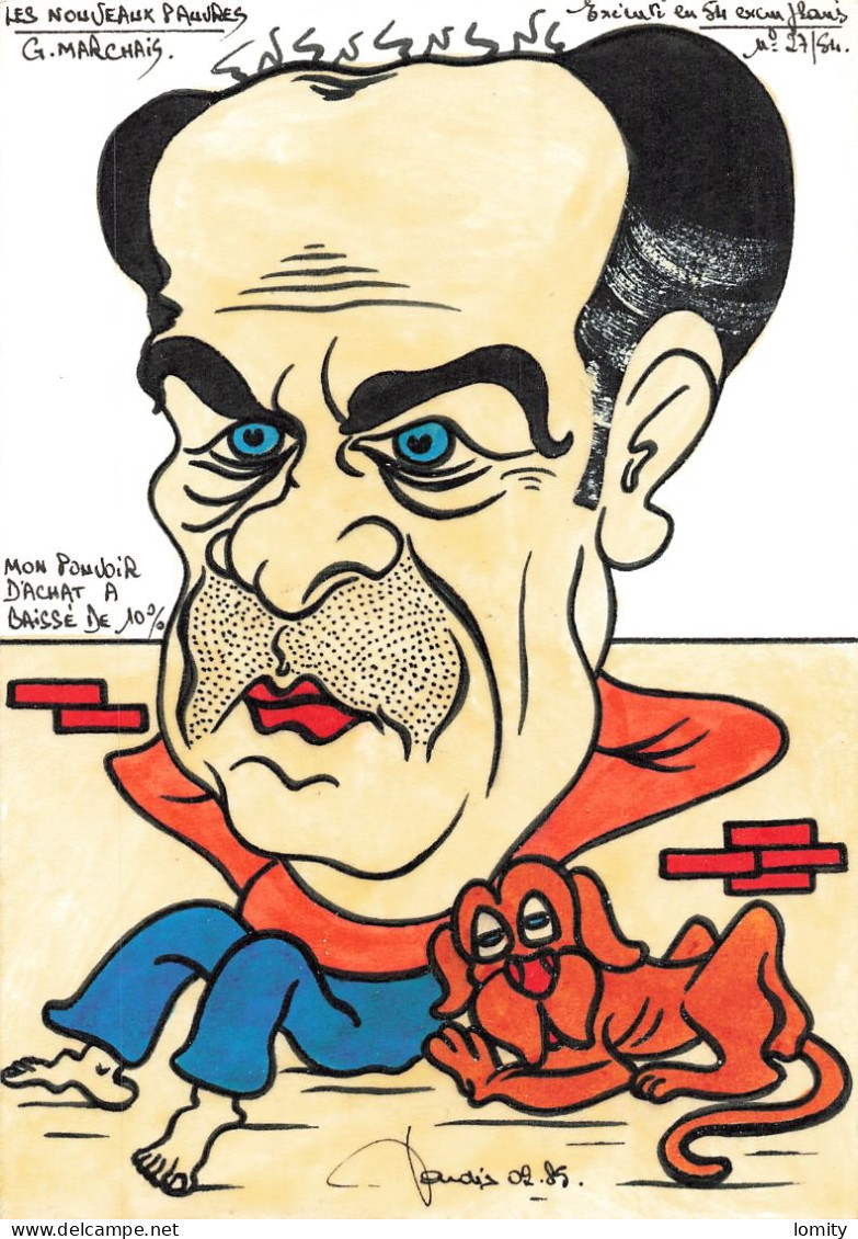 Politique Caricature Georges Marchais Les Nouveaux Pauvres  Illustration Lardie Illustrateur - Satiriques