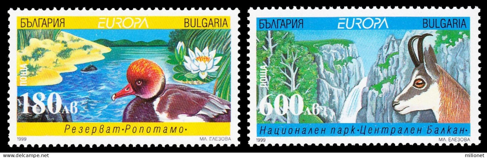 SALE!!! BULGARIA BULGARIE BULGARIEN 1999 EUROPA CEPT National Reserves & Parks 2 Stamps Set MNH ** - 1999