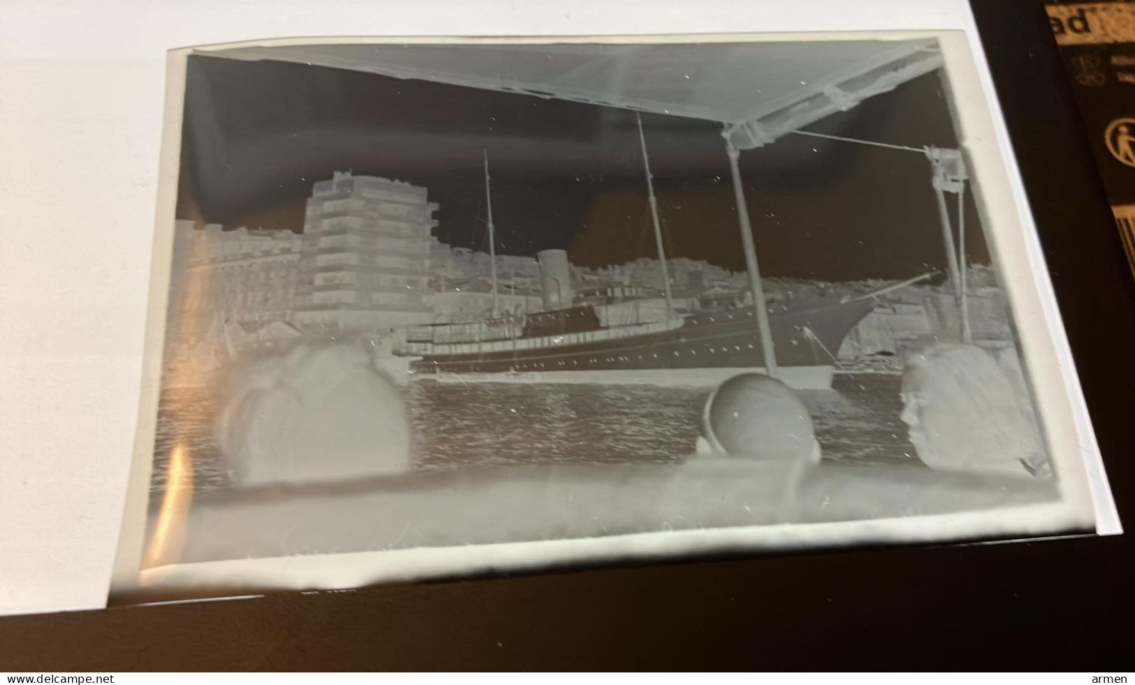Négatif Film Snapshot -  MONACO  NICE CANNES ? NAVIRE BATEAUX SHIP YACHT - Glass Slides