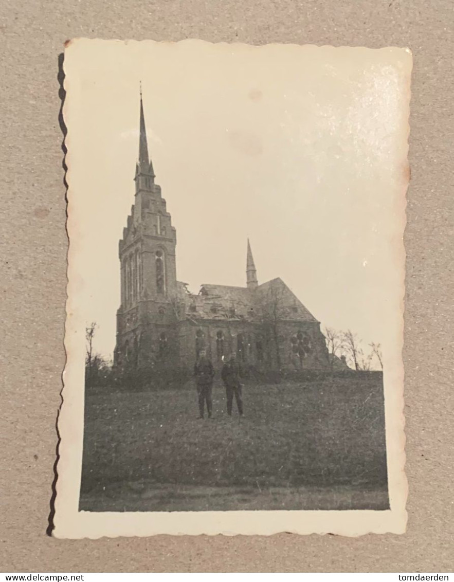 Lot 2 Photos Grudziądz Graudenz Kirche Church Bombarded Bombardiert German Airplane 1939 WOII WO2 - Guerre, Militaire