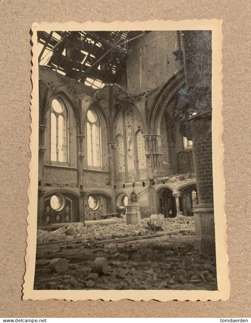 Lot 2 Photos Grudziądz Graudenz Kirche Church Bombarded Bombardiert German Airplane 1939 WOII WO2 - Krieg, Militär