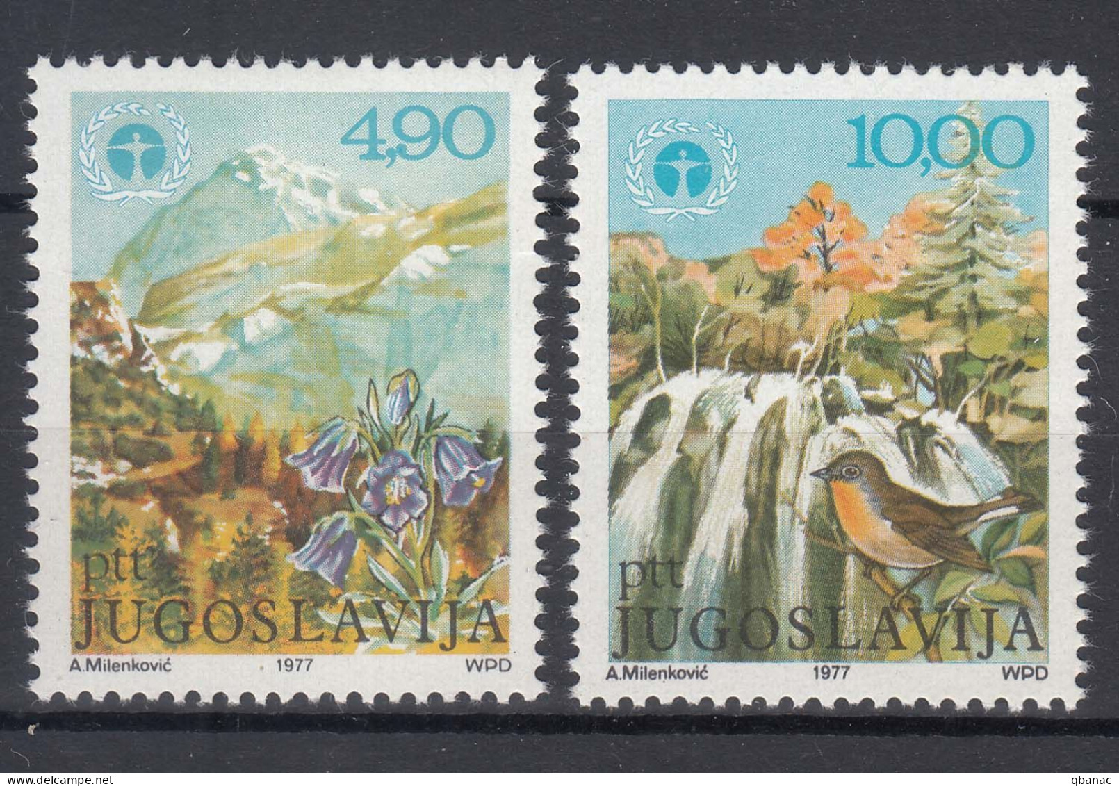 Yugoslavia Republic 1977 Mi#1689-1690 Mint Never Hinged - Unused Stamps