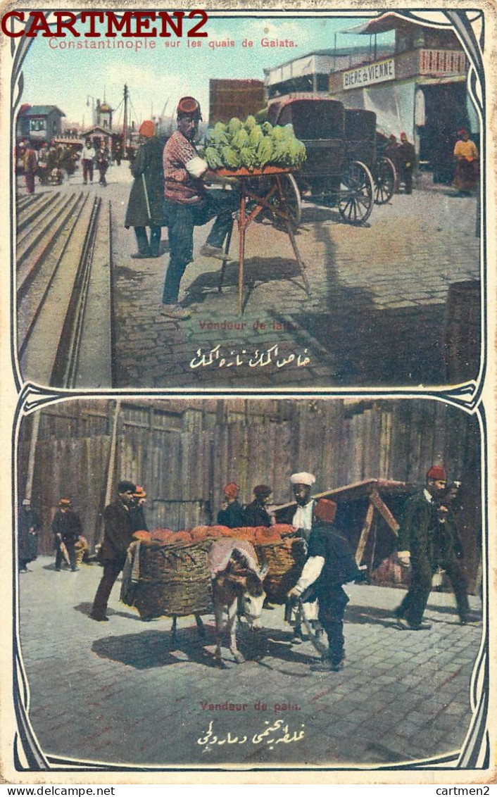 CONSTANTINOPLE SUR LES QUAIS DE GALATA VENDEUR DE PAIN TURQUIE TURKEY MAX FRUCHTERMANN - Turquie