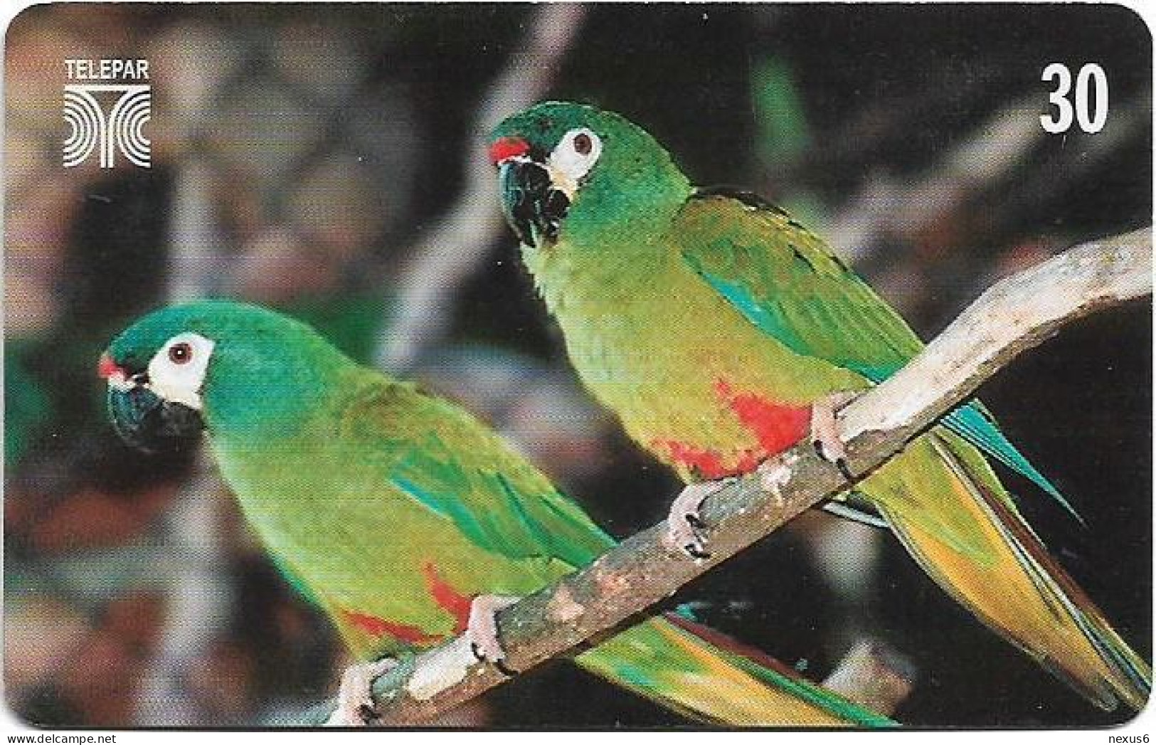 Brazil - Telepar (Inductive) - Parrots 14/14, Maracanã, 12.1999, 30U, 10.000ex, Used - Brésil