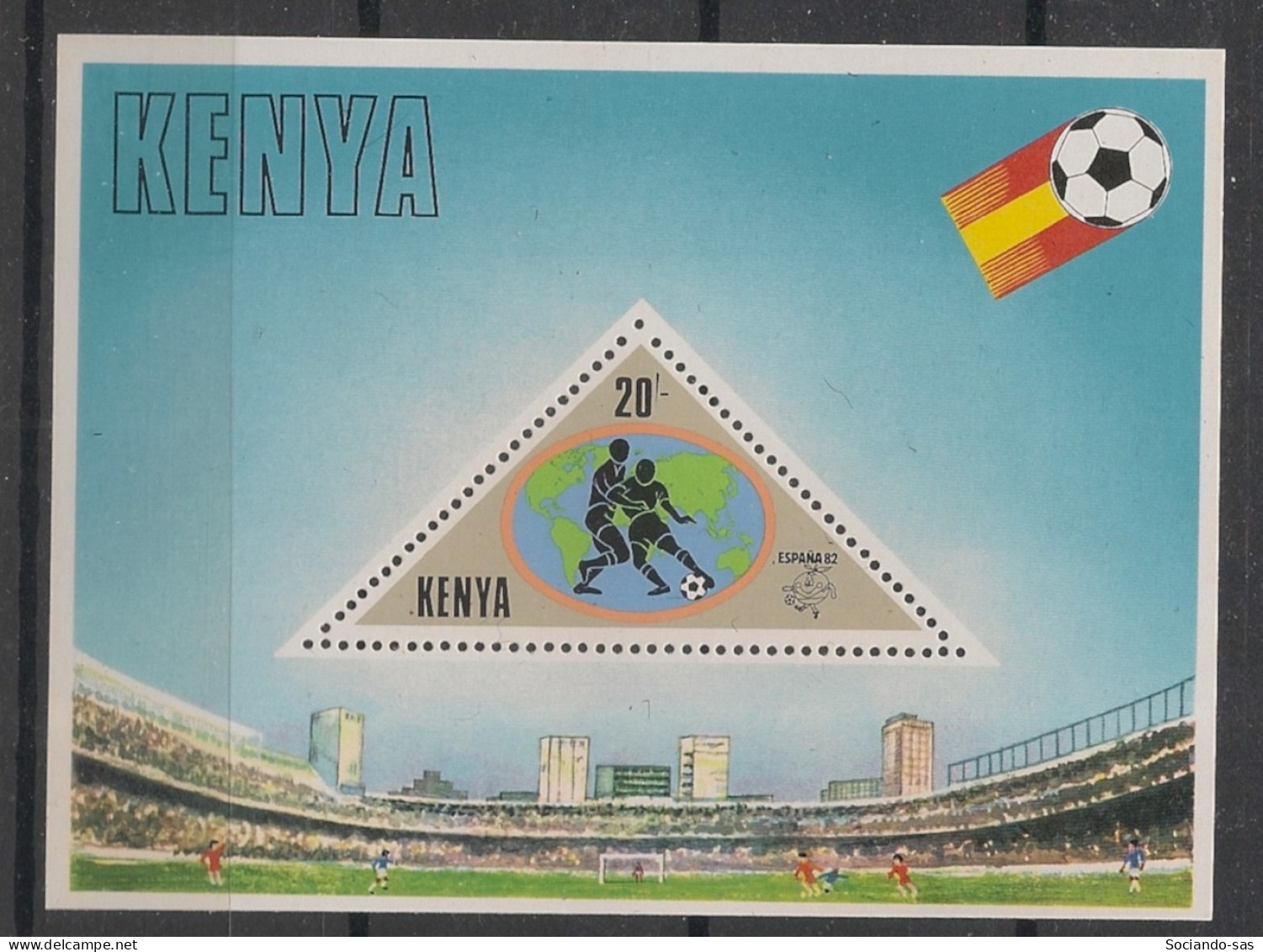 KENYA - 1982 - Bloc-feuillet BF N°YT. 17 - Football - Neuf Luxe ** / MNH / Postfrisch - Kenia (1963-...)