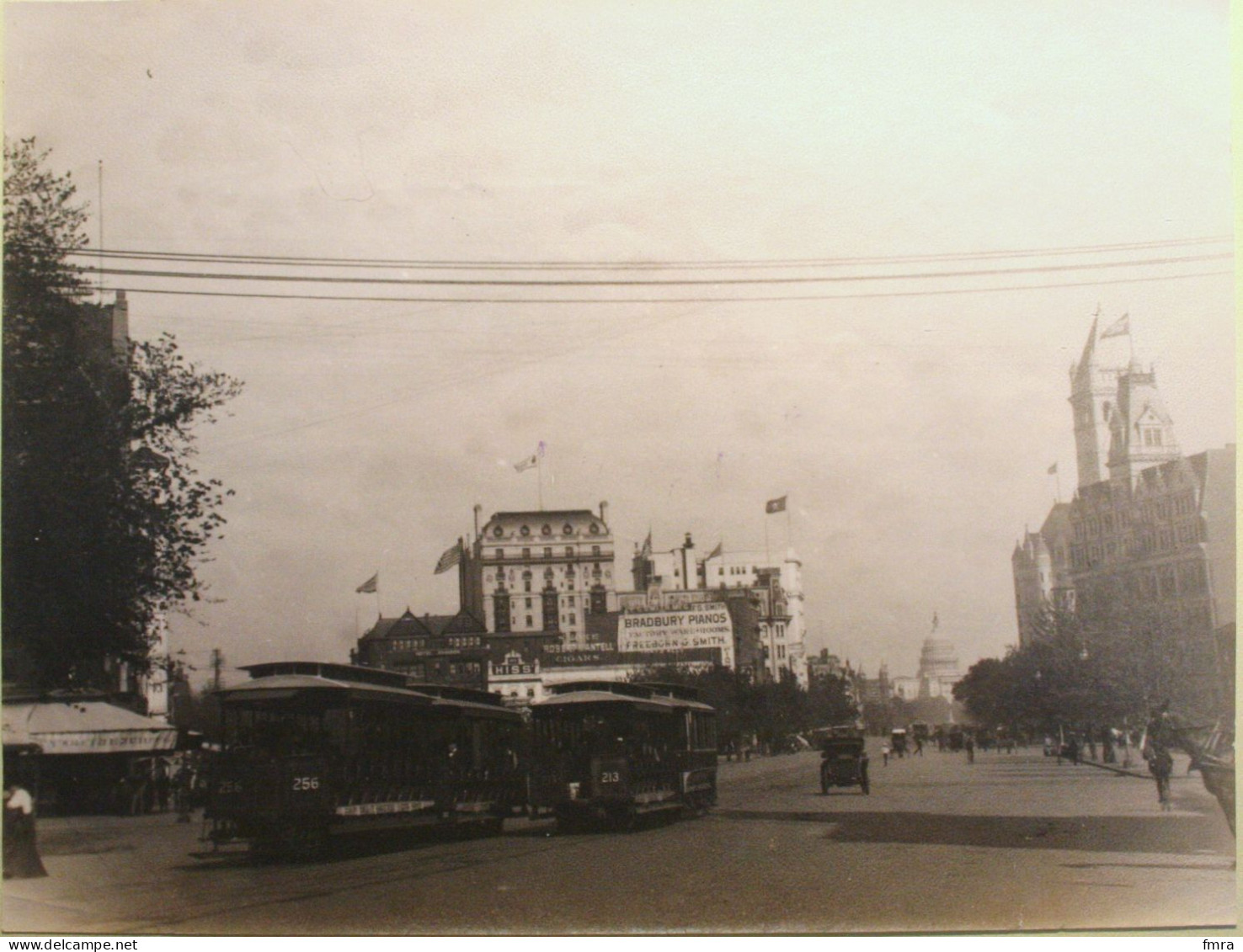 USA - WASHINGTON - Pennsylvania Avenue - Tramway - Old Photo 22,5 X 17 Cm  /GP51 - Lieux