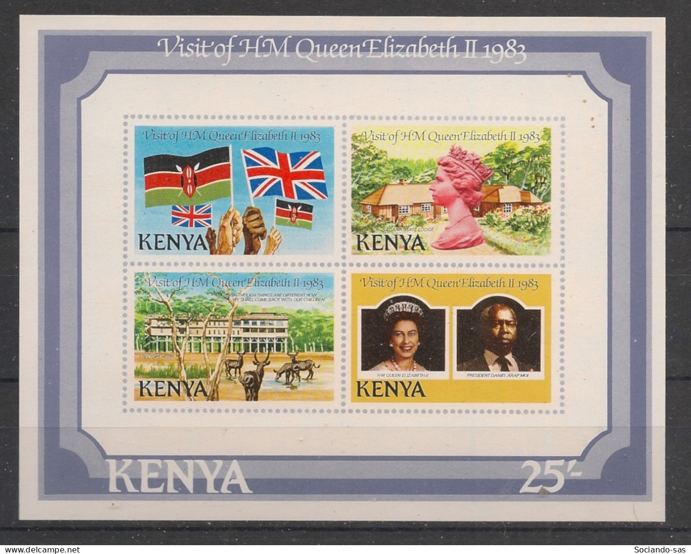 KENYA - 1983 - Bloc-feuillet BF N°YT. 20 - Queen Elisabeth II - Neuf Luxe ** / MNH / Postfrisch - Kenya (1963-...)