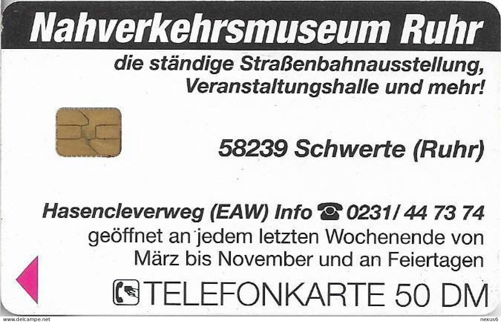 Germany - Nahverkehrsmuseum Ruhr (Historische Straßenbahn) - O 1749 - 12.1996, 50DM, 8.100ex, Used - O-Series : Séries Client