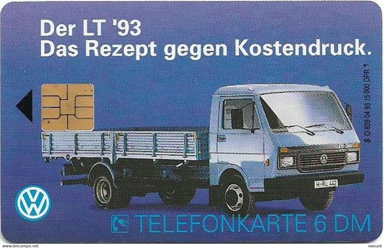 Germany - Volkswagen - VW-Transporter LT '93 - O 0839 - 04.1993, 6DM, 15.000ex, Mint - O-Serie : Serie Clienti Esclusi Dal Servizio Delle Collezioni