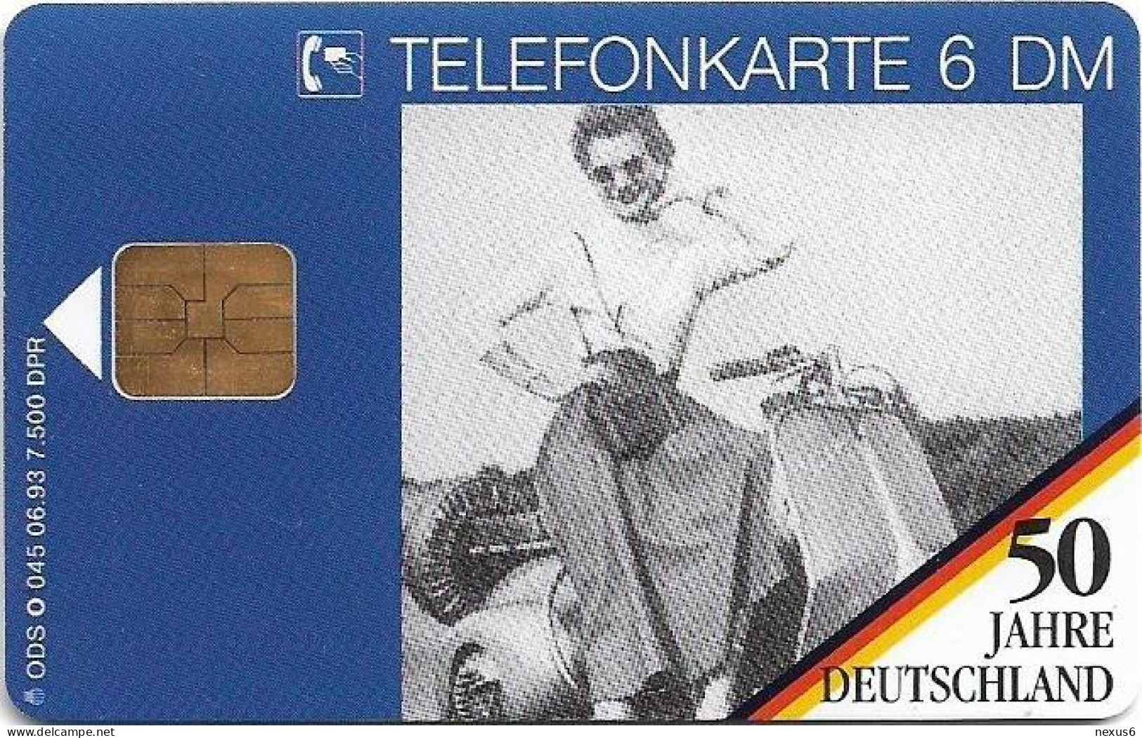 Germany - 50 Jahre Deutschland - Picknick Mit Motorroller 2 - O 0045 - 06.1993, 6DM, 7.500ex, Mint - O-Series : Séries Client