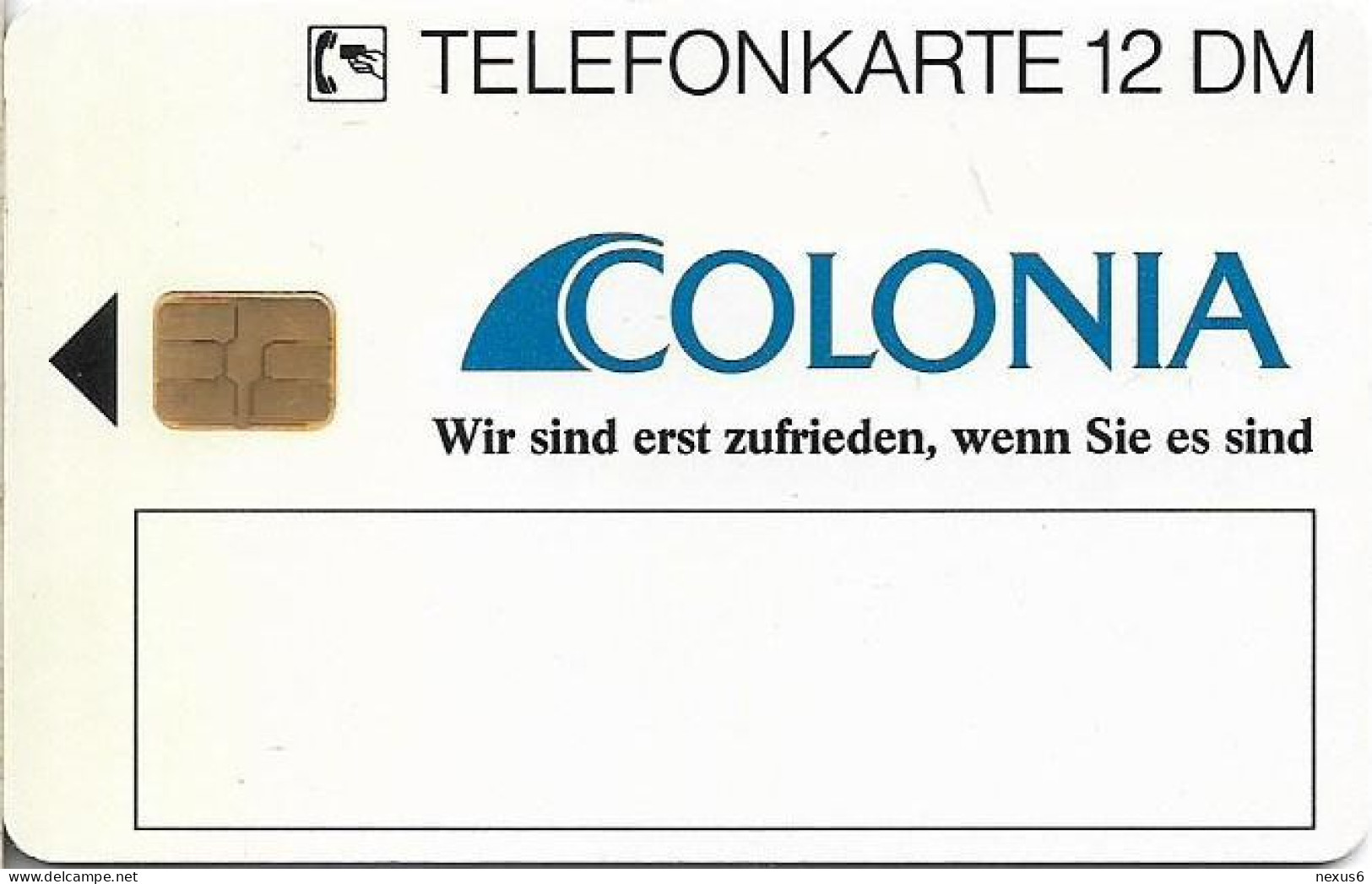 Germany - Colonia Versicherung 2 – Regen - O 0303B - 09.1993, 12DM, 3.000ex, Mint - O-Series : Séries Client