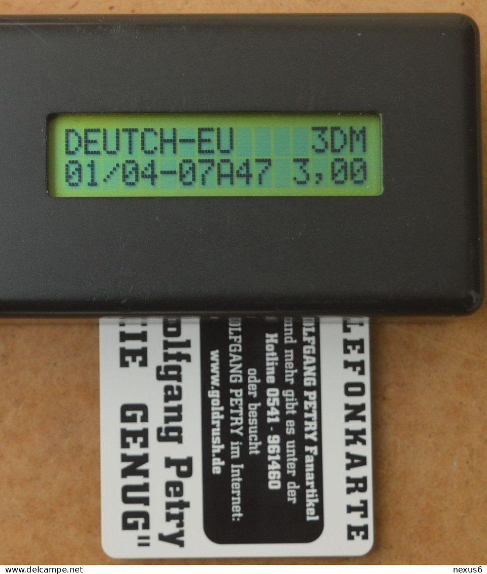 Germany - Wolfgang Petry ''Nie Genug'' - O 0464 - 07.1998, 3DM, 5.000ex, Mint - O-Series: Kundenserie Vom Sammlerservice Ausgeschlossen