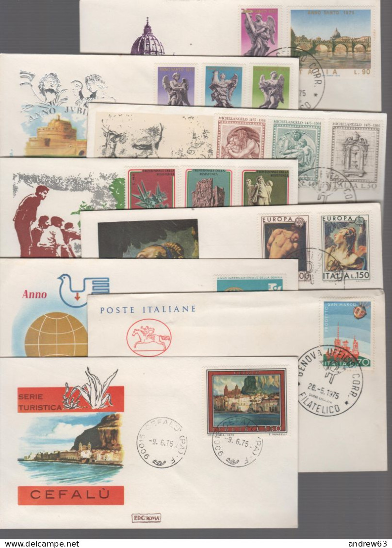 ITALIA - ITALIE - ITALY - REPUBBLICA ITALIANA - 1975 - Annata Completa Su 24 FDC - FDC