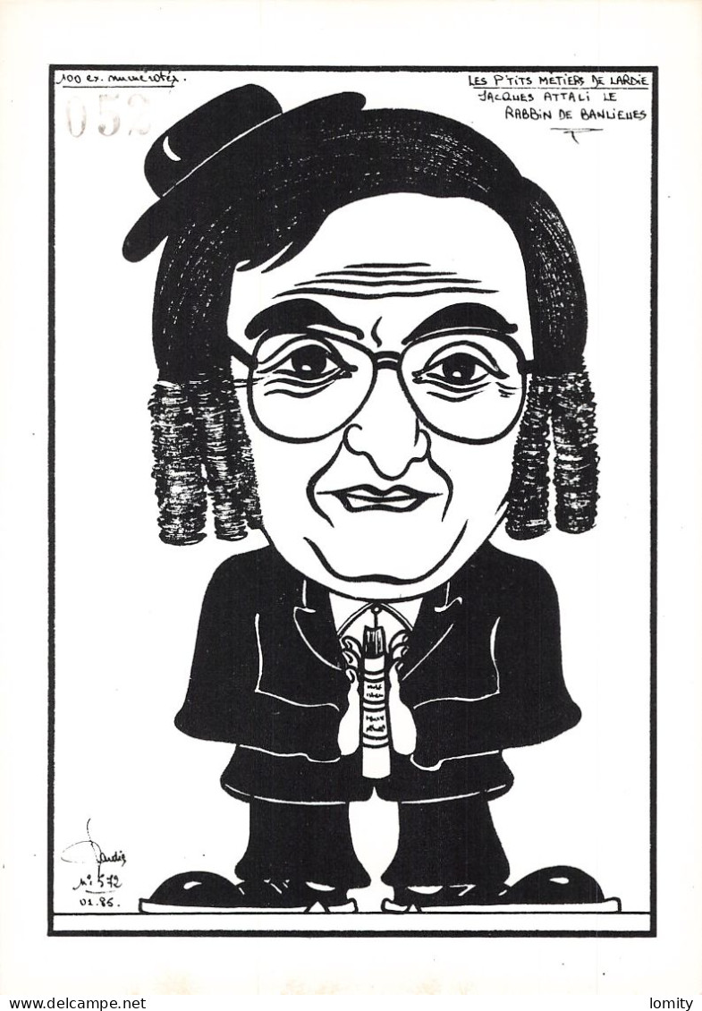 Politique Caricature Jacques Attali Rabbin Des Banlieues Illustration Lardie Illustrateur - Satiriques