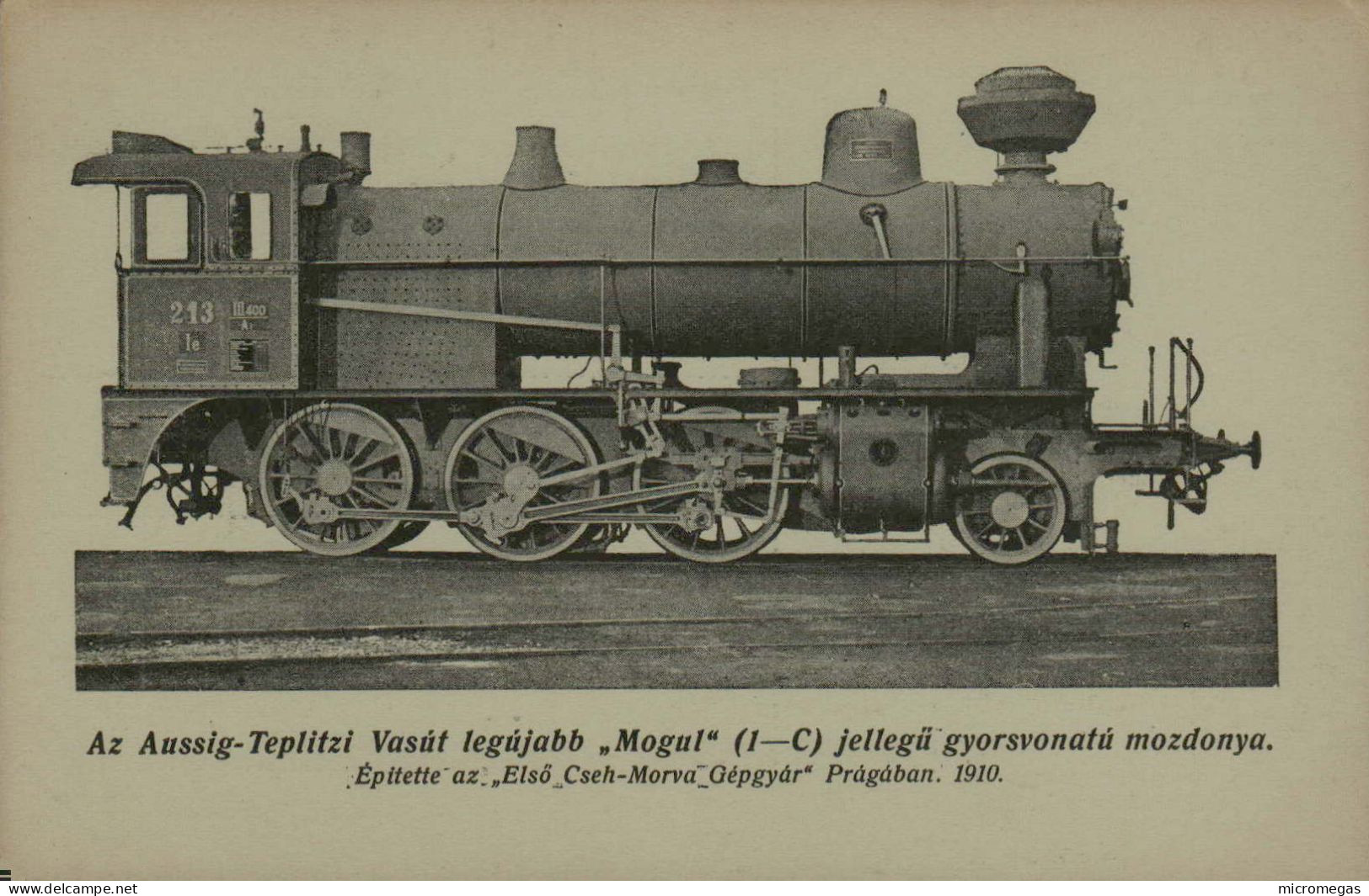 Az Aussig-Teplitzi Vasut Legajabb "Mogul" (1-C) - Pragaban 1910 - Trains