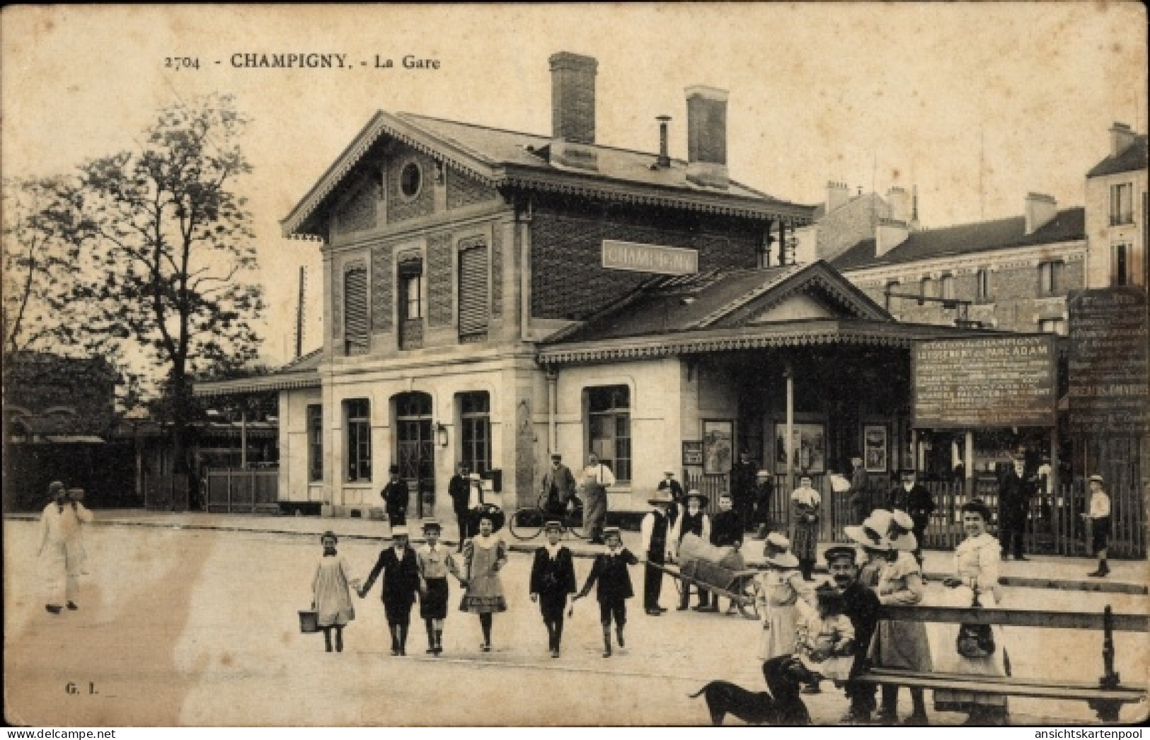 CPA Champigny Val De Marne, Der Bahnhof - Autres & Non Classés