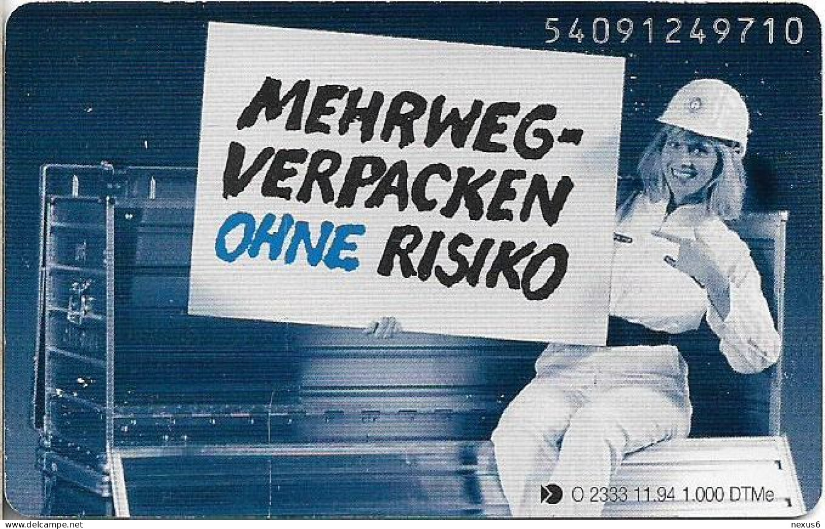 Germany - Collico Verpackungslogistik - O 2333 - 11.1994, 6DM, 1.000ex, Used - O-Reeksen : Klantenreeksen