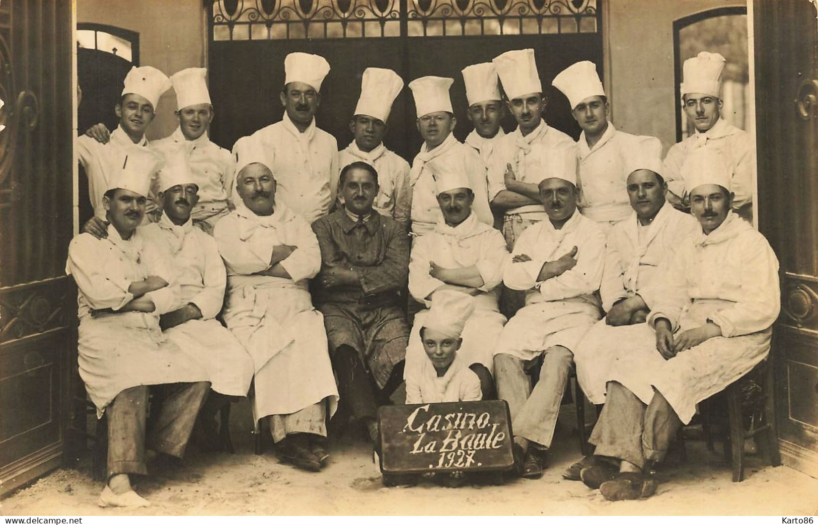 La Baule * Carte Photo * Les Cuisiniers Du Casino En 1927 * Cuisto Cook - La Baule-Escoublac