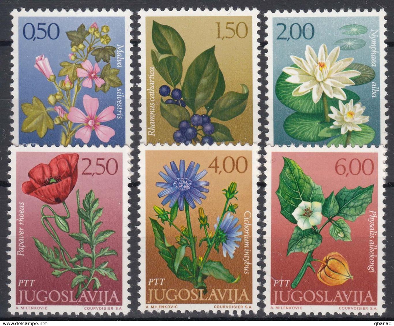 Yugoslavia Republic 1971 Flowers Mi#1420-1425 Mint Never Hinged - Neufs