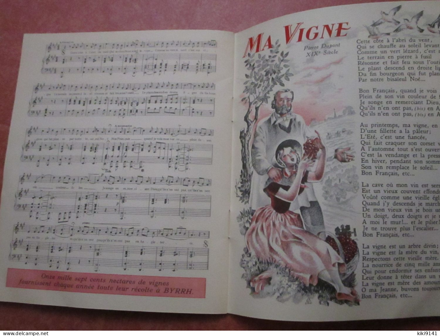 BYRRH - Chantons Le Vin - Chansons à Boire D'Hier Et D'Aujourd'hui (32 Pages) - Autres & Non Classés