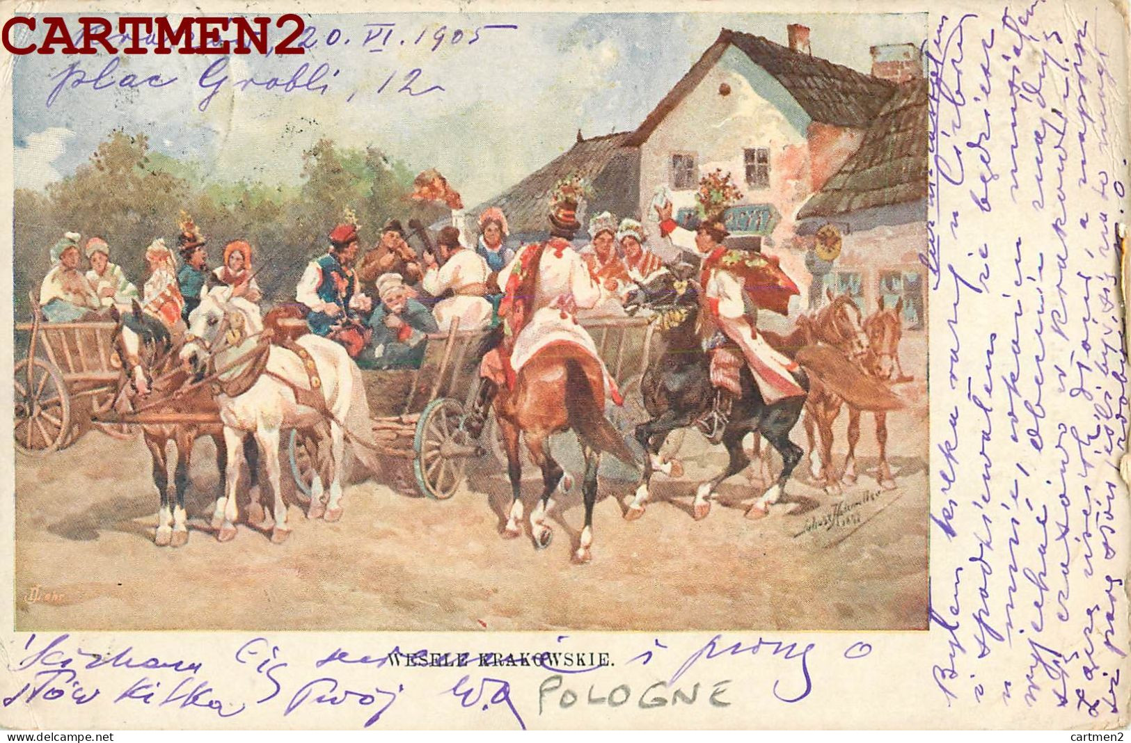 POLAND POLSKA POLOGNE KRAKOWIE KRAKOWSKIE ILLUSTRATOR COSTUME ETHNIC ETHNOLOGIE RUSSIE RUSSIA 1900 - Polen