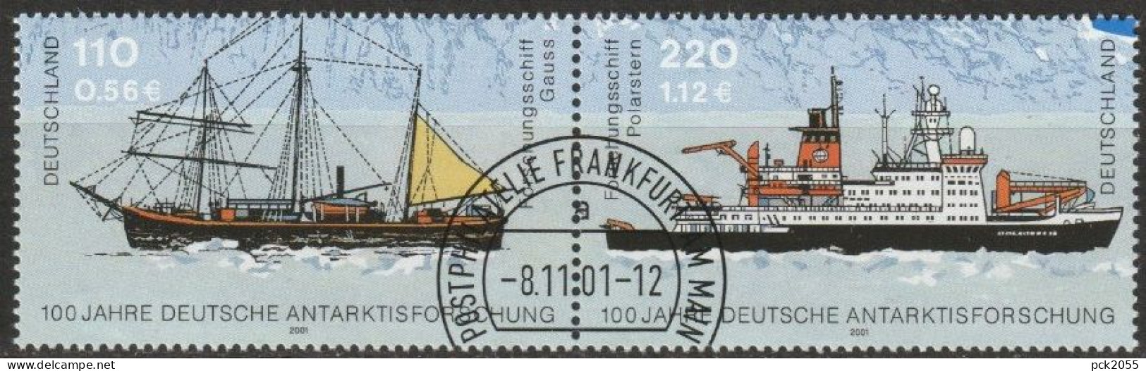 BRD 2001 MiNr.2229 - 2230 Aus Block 57 O Gest. ESST. Frankfurt 100Jahre Deutsche Antarktisforschung ( 889 ) - Oblitérés