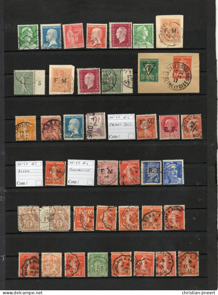 France  40 Timbres Pour Recherches - Collections