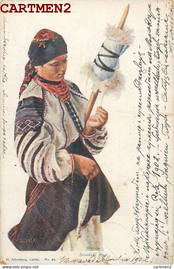 POLAND POLSKA POLOGNE VARSOVIE WARZSAWA LWOW ILLUSTRATOR COSTUME ETHNIC ETHNOLOGIE RUSSIE RUSSIA 1900 - Poland