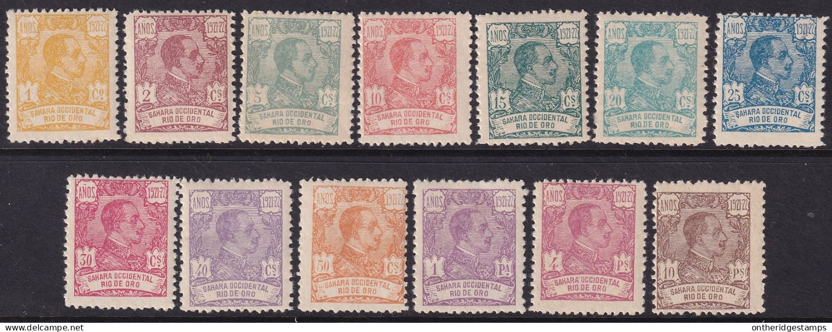 Rio De Oro 1920 Sc 127-39 Ed 117-29 Complete Set MH*/MNH** - Rio De Oro