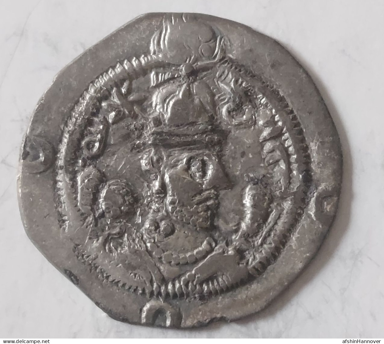 SASANIAN KINGS. Khosrau II. 591-628 AD. AR Silver Drachm Year 26 Mint LD - Oriental