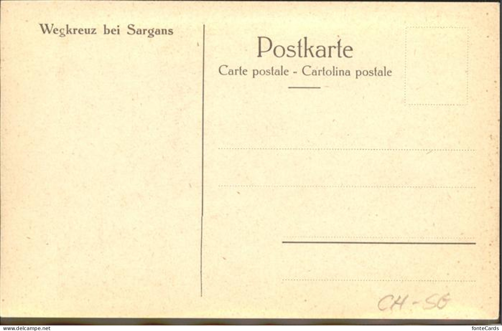 11289991 Sargans Wegkreuz Sargans - Autres & Non Classés