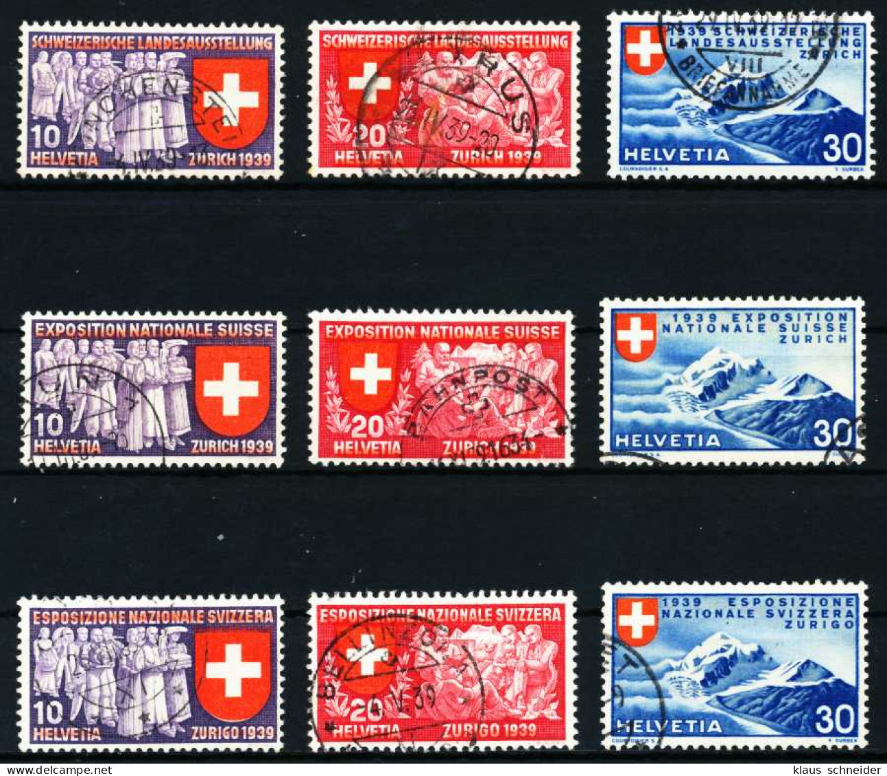 SCHWEIZ 1939 Nr 335-343 Gestempelt X4C98BE - Gebraucht