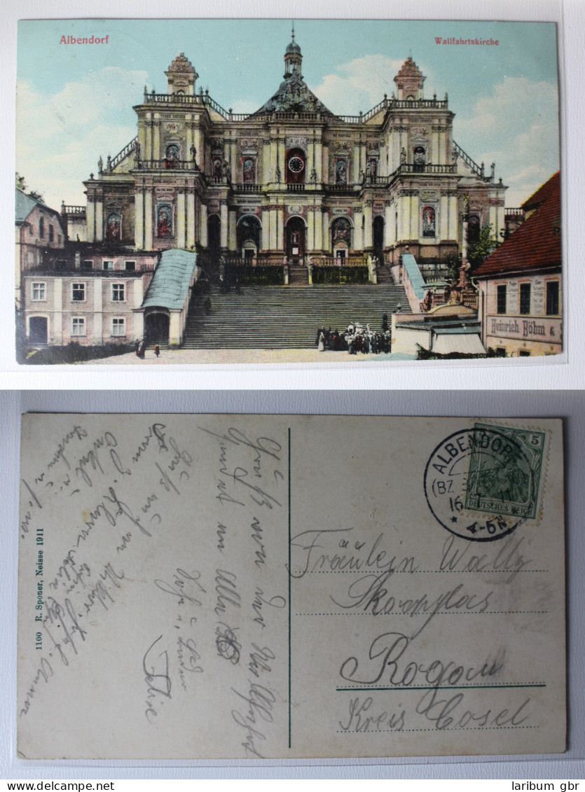 AK Albendorf Oberschlesien Wambierzyce Wallfahrtskirche 1911 Gebraucht #PC067 - Schlesien