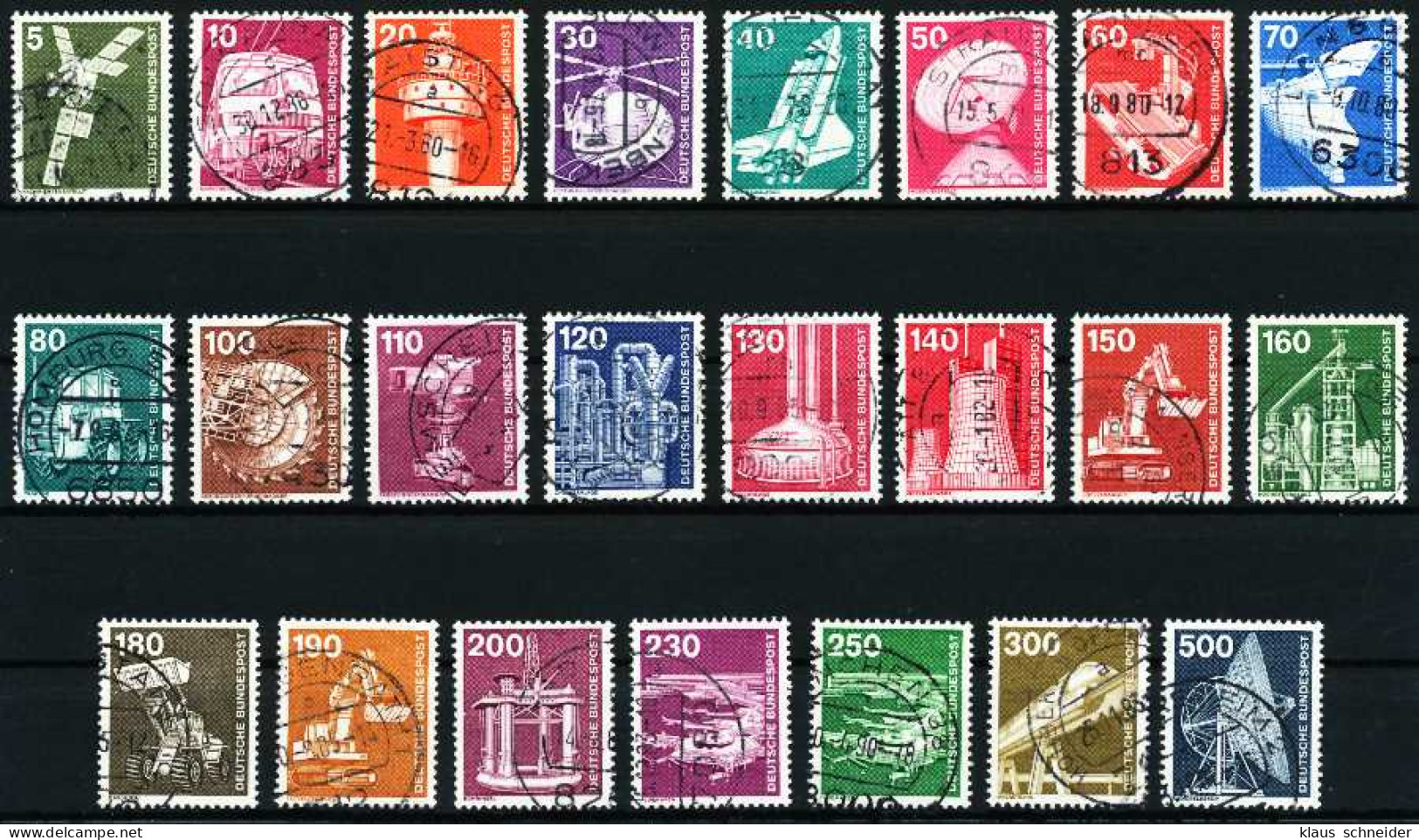 BRD DS INDUSTRIE U. TECHNIK Nr 846-1138 Zentrisch Gestempelt X66C406 - Used Stamps