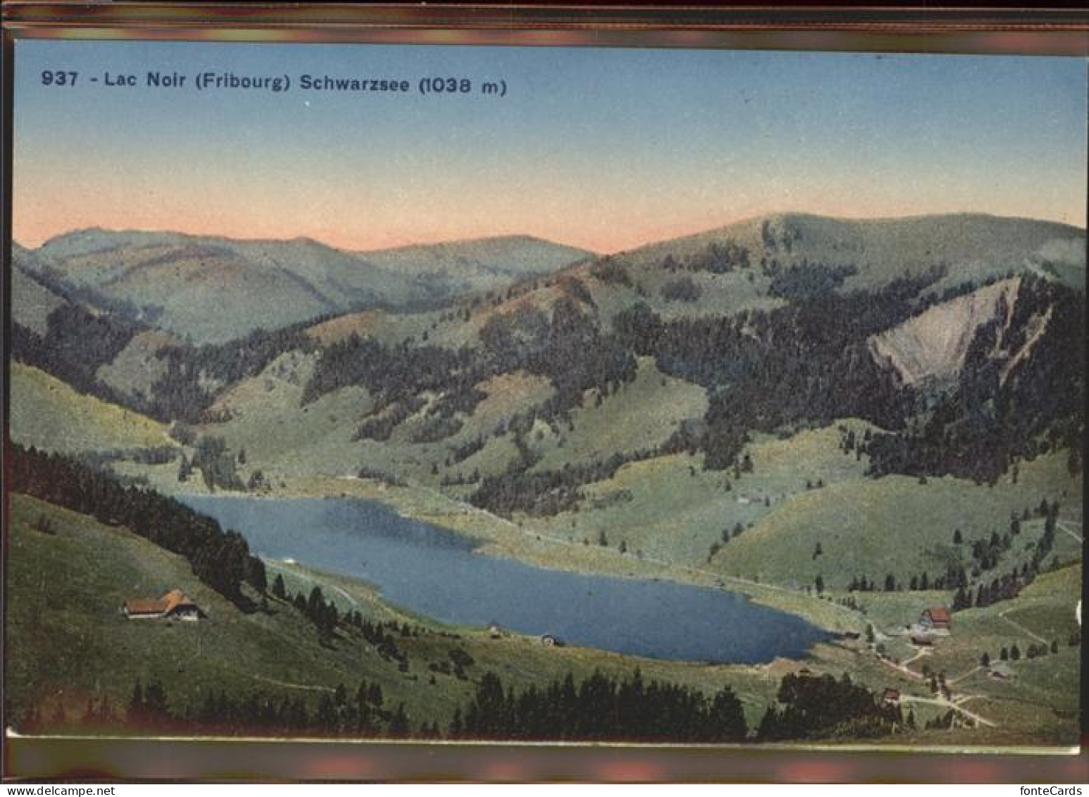 11289928 Lac Noir FR Fliegeraufnahme Fribourg FR - Andere & Zonder Classificatie