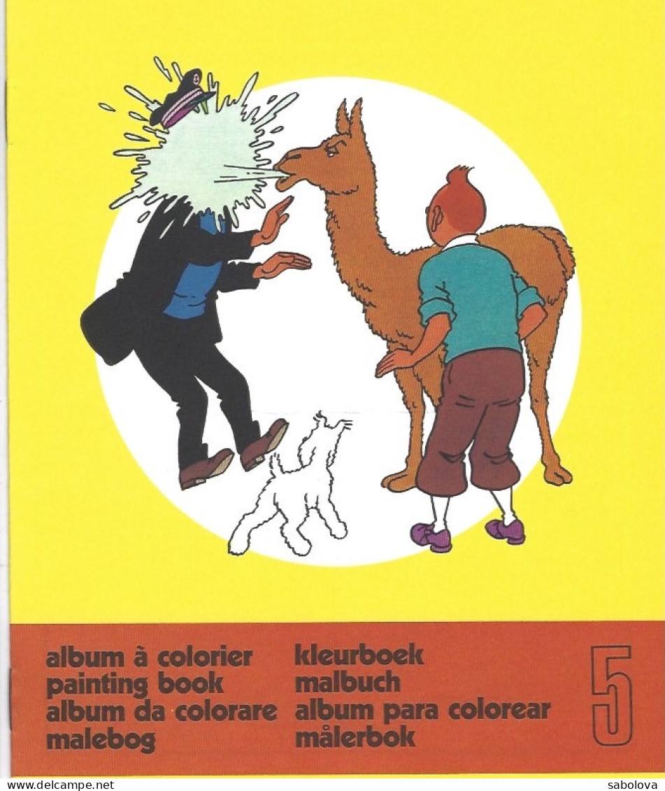 Tintin Album à Colorier N°5 1976 Neuf - Andere & Zonder Classificatie