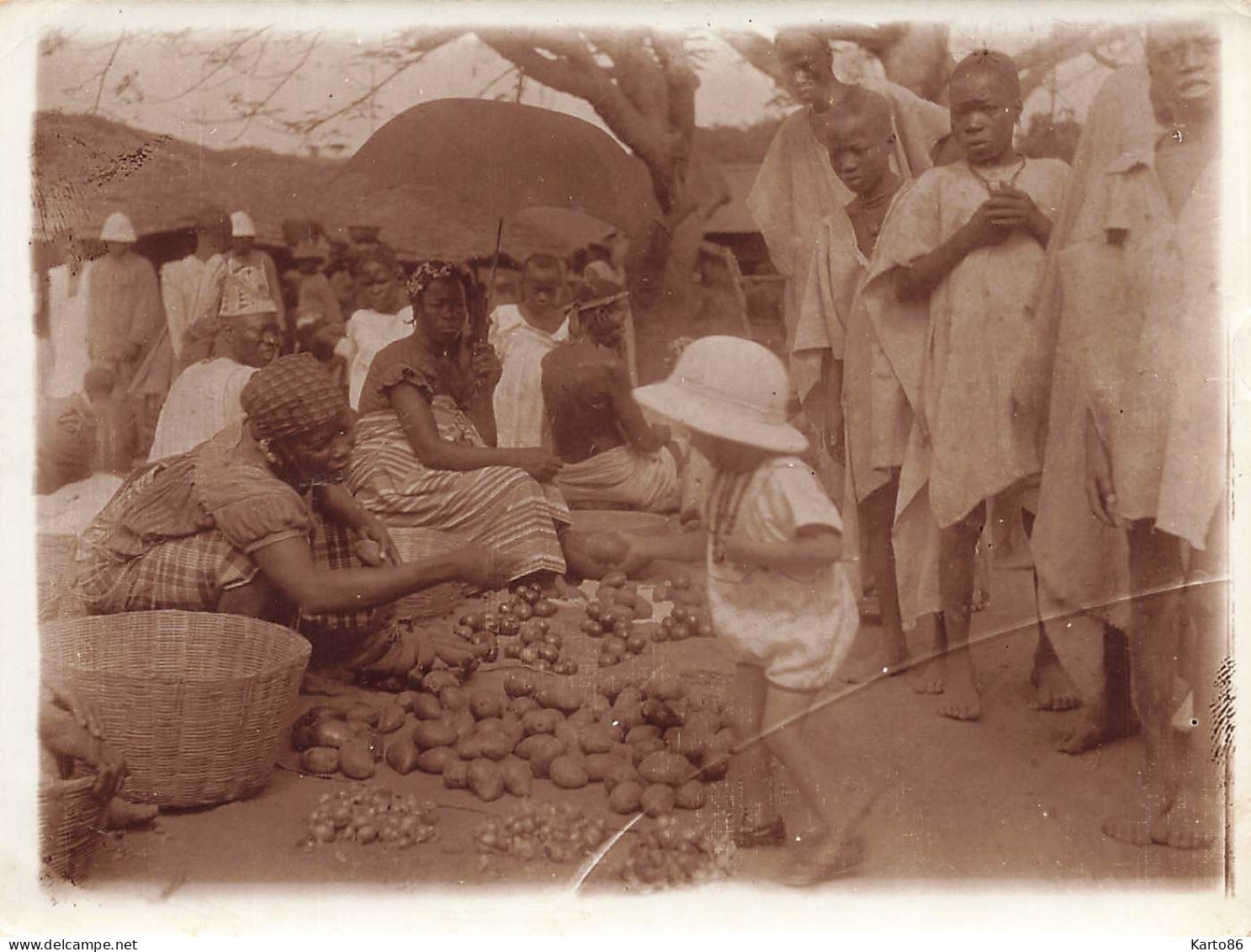 Afrique Noire , Africa * Scène De Marché * Market éthnique Ethno Ethnic * Photo Ancienne 12x9cm - Ohne Zuordnung