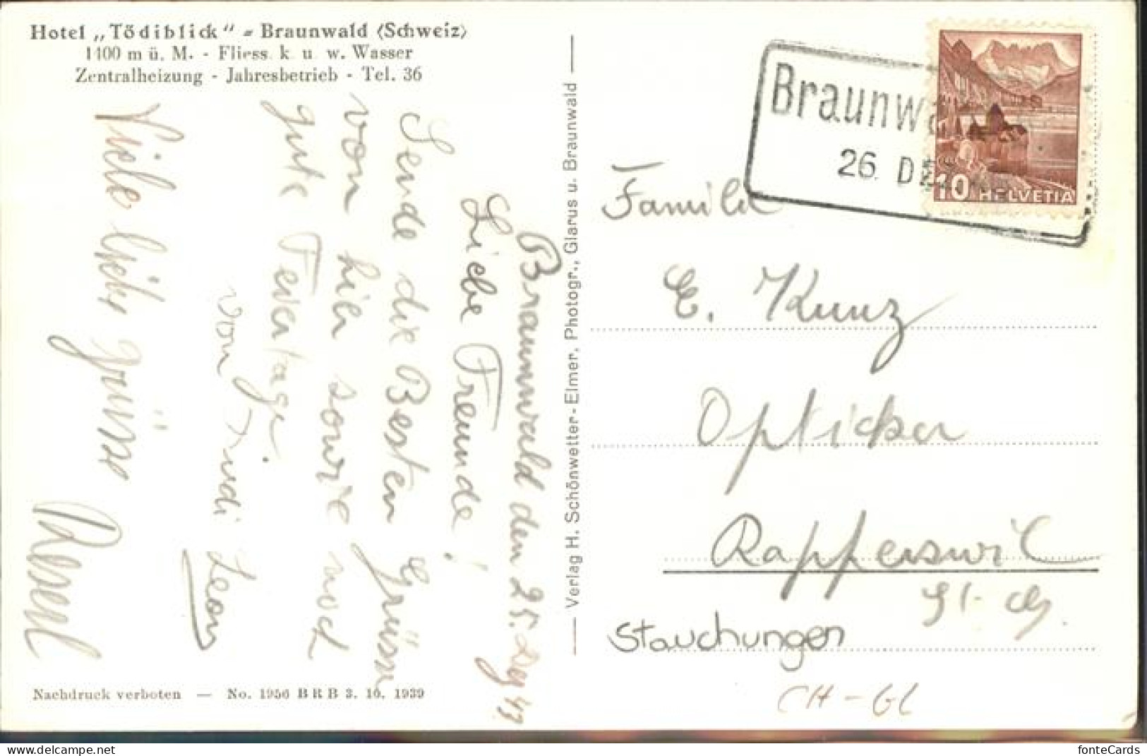 11283686 Braunwald GL Hotel Toediblick Braunwald - Andere & Zonder Classificatie