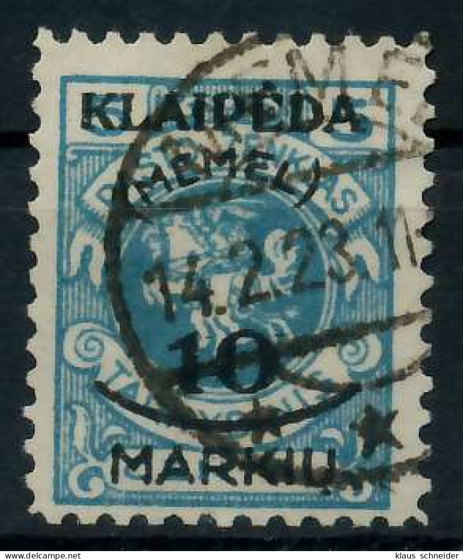 MEMEL 1923 Nr 124 Gestempelt Gepr. X7B246E - Memel (Klaïpeda) 1923