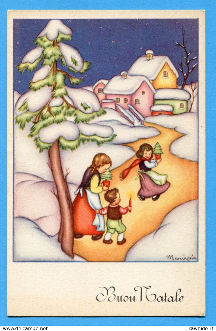 Noel Weihnachten Christmas Enfants Sign.Mariapia - Autres & Non Classés