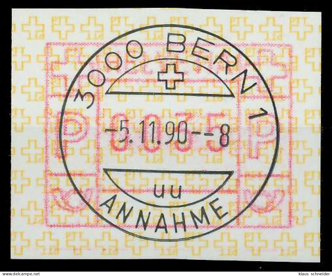 SCHWEIZ ATM A4 Nr 4 0035 Zentrisch Gestempelt X7E655A - Automatic Stamps