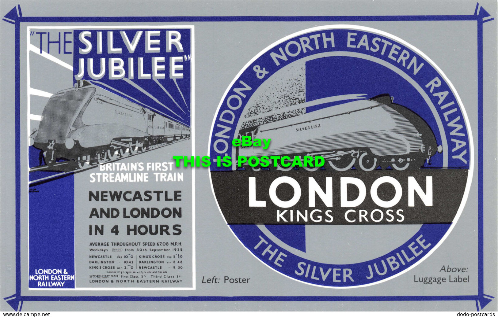 R569708 London And North Eastern Railway. Silver Jubilee. London Kings Cross. Br - Autres & Non Classés
