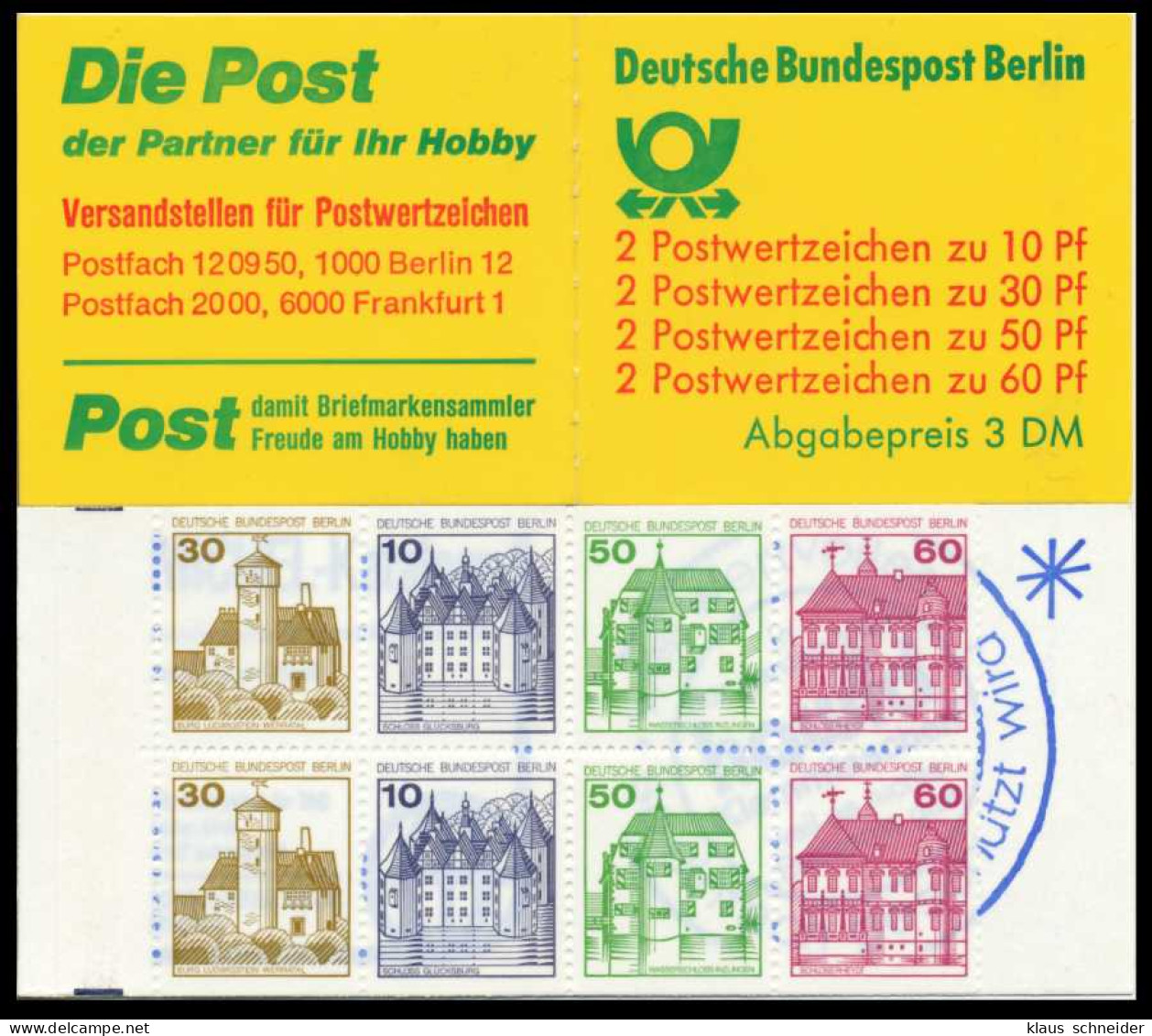 BERLIN MARKENHEFTCHEN Nr MH 12cboZ Postfrisch S638806 - Booklets