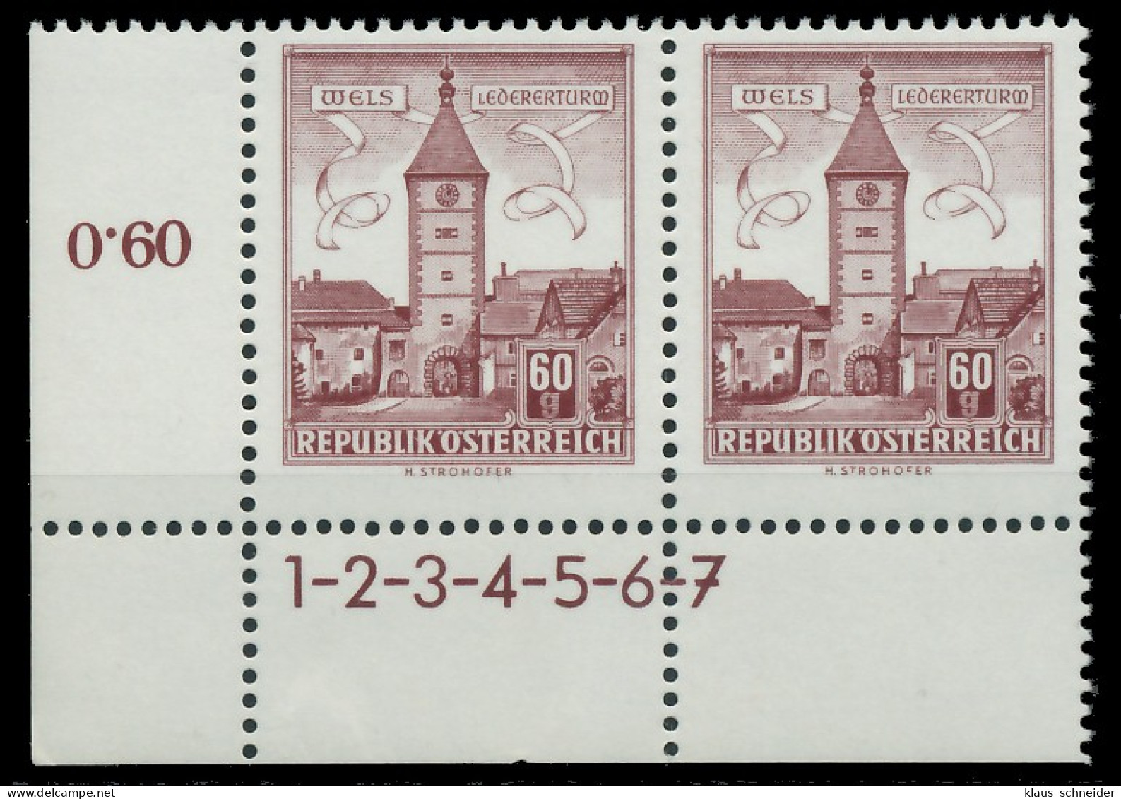 ÖSTERREICH Nr 1113cy SZ 1-7 Postfrisch WAAGR PAAR ECKE- X81932A - Autres & Non Classés