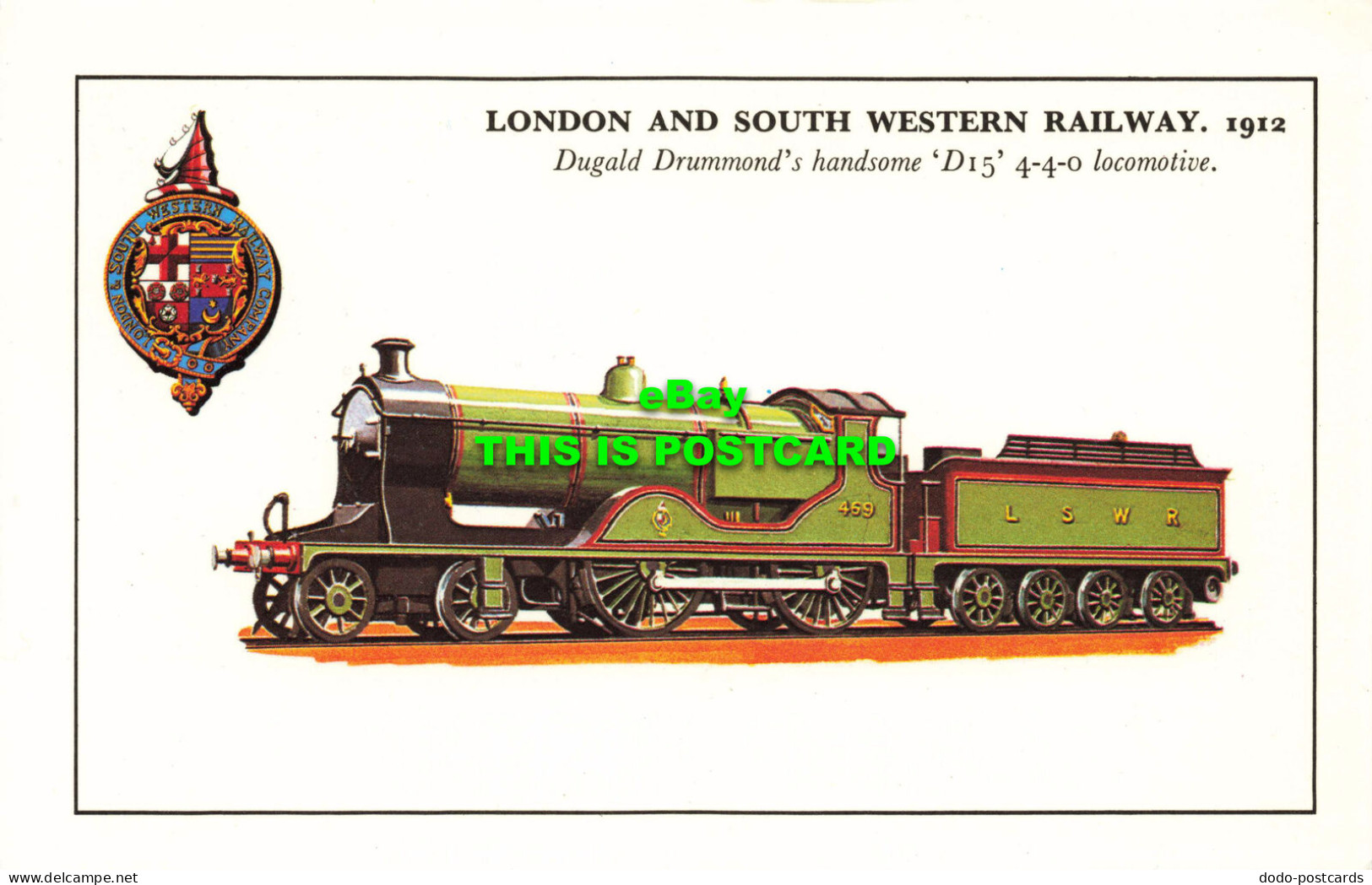 R569774 London And South Western Railway. 1912. Dugald Drummonds Handsome D15 4 - Autres & Non Classés